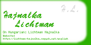 hajnalka lichtman business card